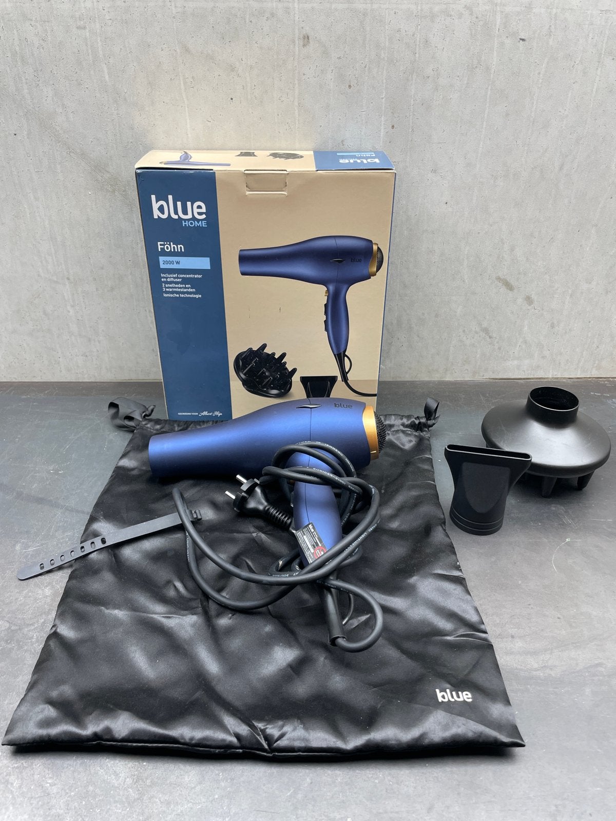 Blue Home Föhn 2000W, Witgoed en Apparatuur, Ophalen of Verzenden, Zo goed als nieuw, Haarverzorging