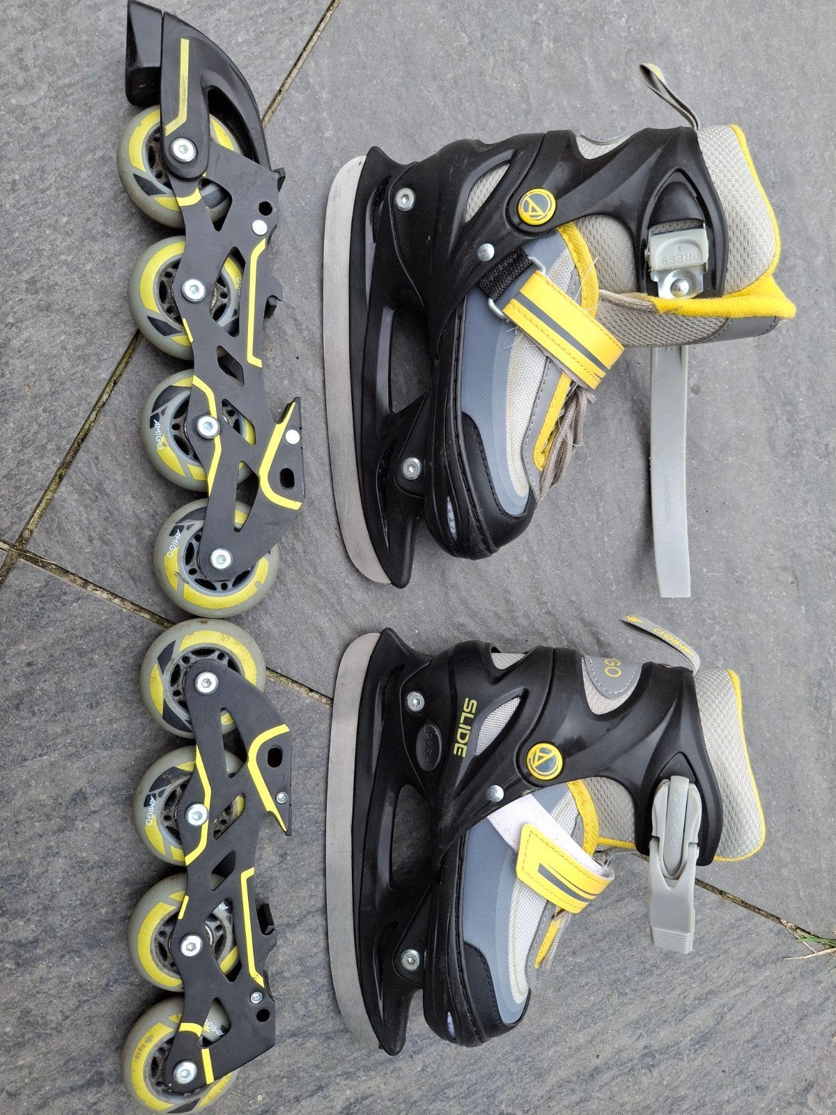 Amigo 2-in-1 Schaatsen/Skeelers - Maat 30-33, Ophalen, Gebruikt, Overige typen, Overige merken