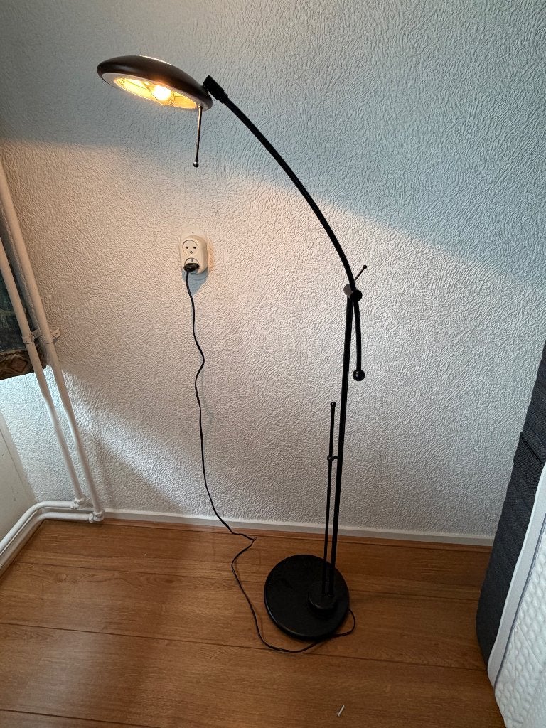 Steinhauer Vloerlamp Zwart - Max 100W, Ophalen, Gebruikt, Overige fittingen, Metaal