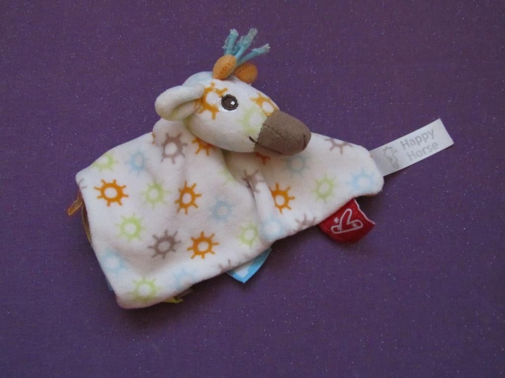 HAPPY HORSE Knuffeldoekje GIRAF GINI **Als Nieuw**, Giraf, Happy Horse, Ophalen of Verzenden, Met label