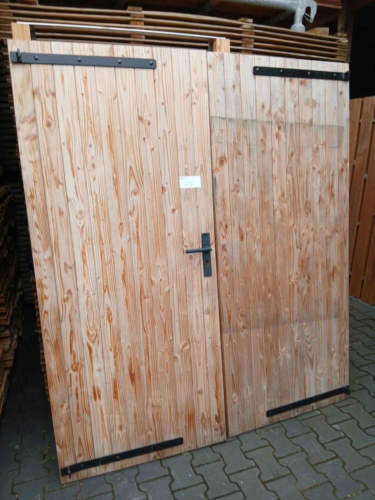 Douglas dubbele tuindeuren. Nr 12, Ophalen, Nieuw, 150 tot 200 cm, Hout