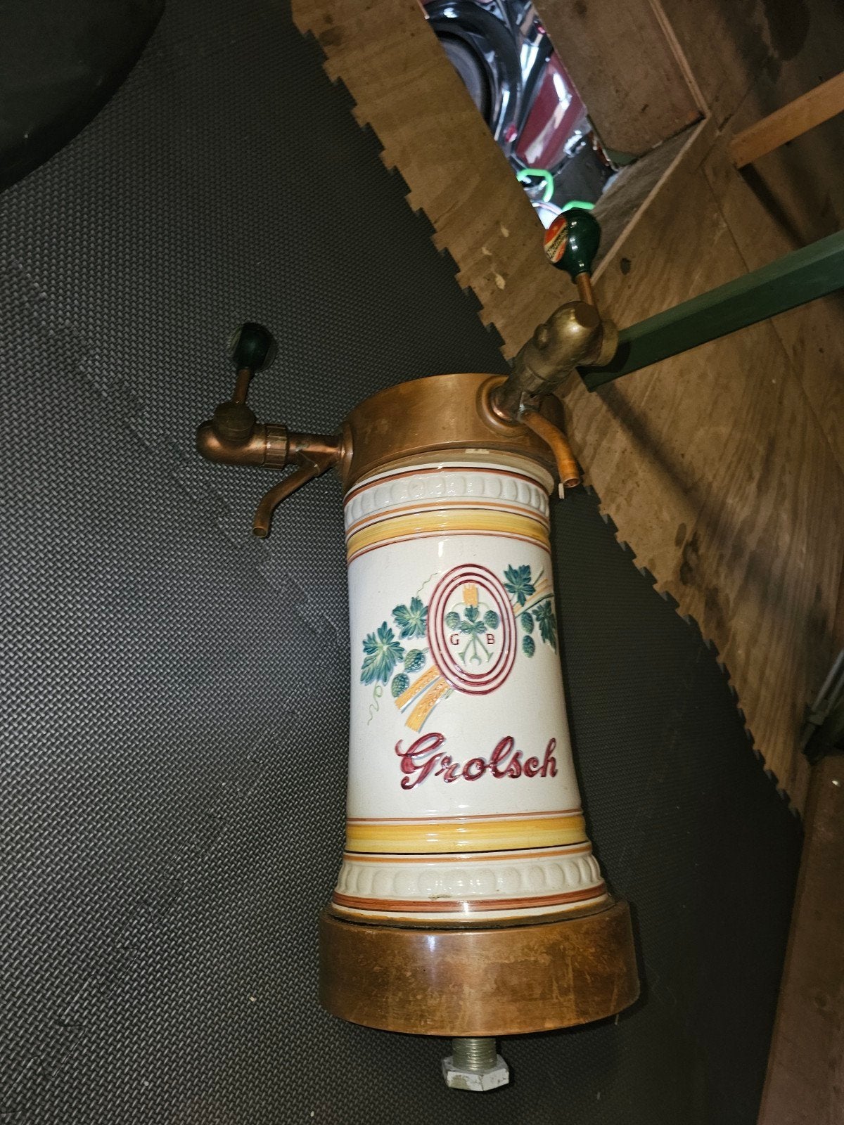 Zeer zeldzame antieke Grolsch biertap (deksel ontbreekt), Ophalen