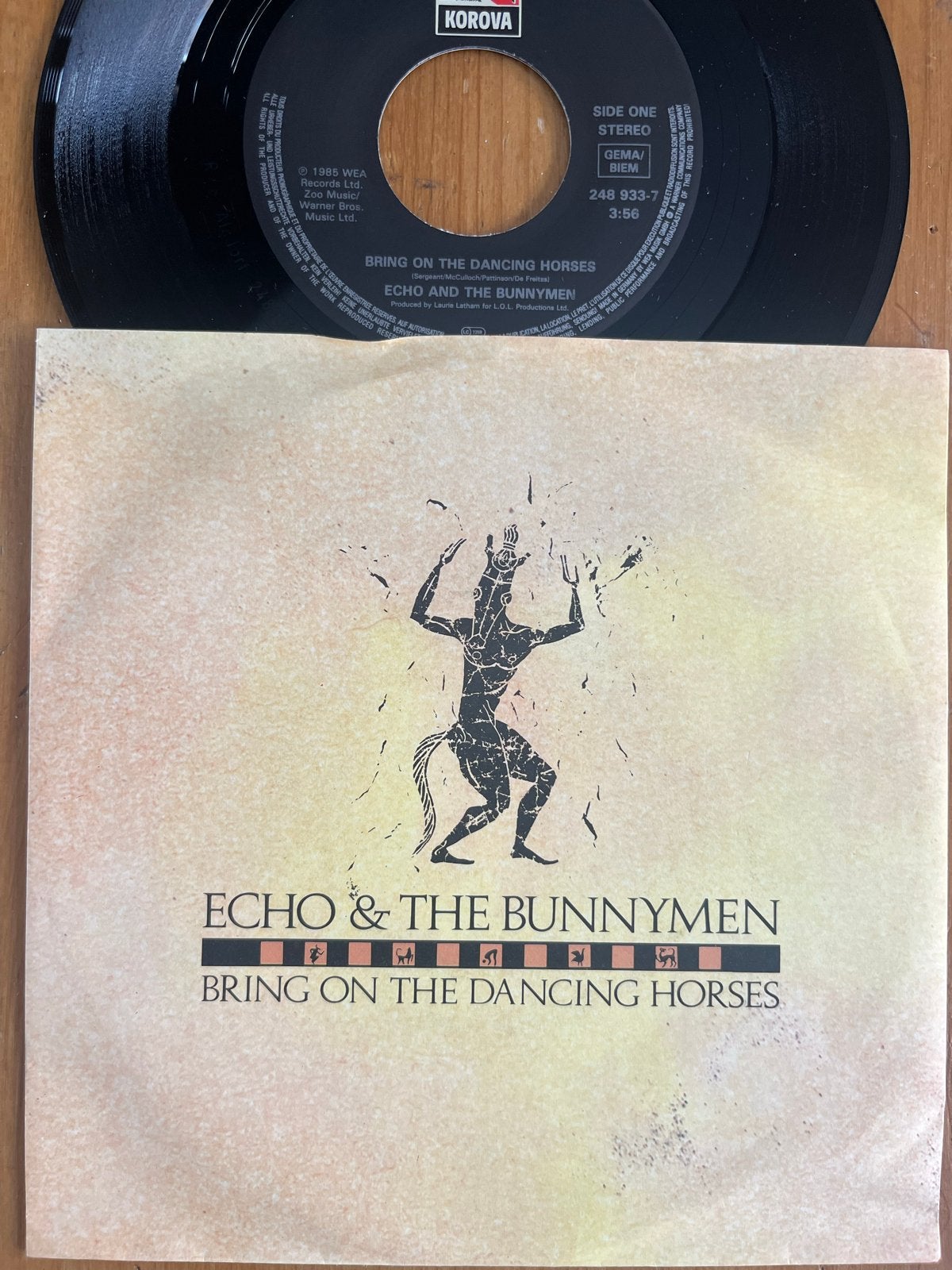 Echo & The Bunnymen - Bring On The Dancing Horses 7", 7 inch, Zo goed als nieuw, Rock en Metal, Fotohoes