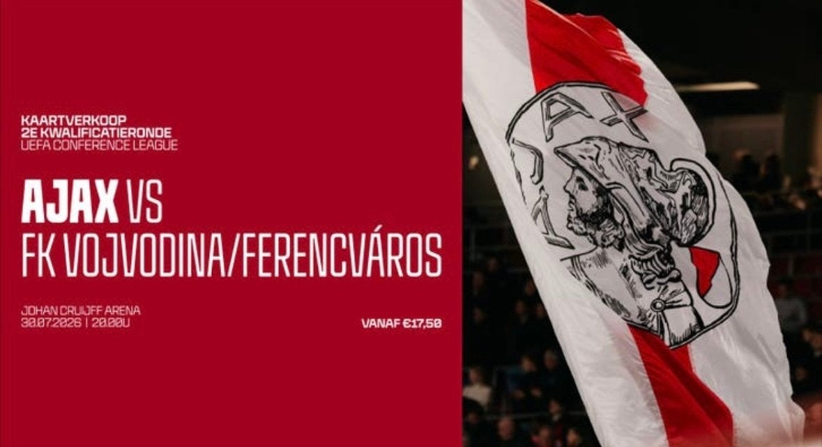 2 Tickets Ajax Conference league, Twee personen