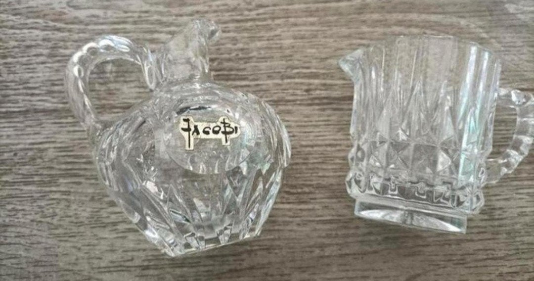 🌻kleine glazen karaf en melkkannetje🌻, Verzenden