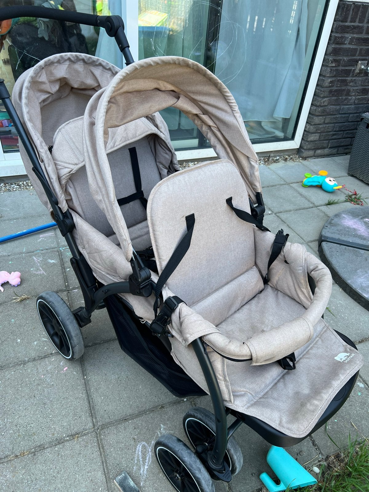 Deryan Duowagen - Ideaal voor twee kinderen, Gebruikt, Duowagen, Ophalen, Kinderwagen