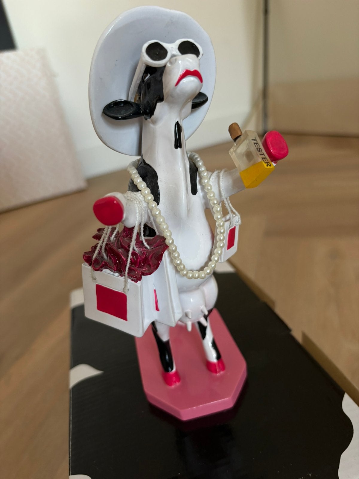 Cow parade shoppingcow 22 cm, Ophalen, Zo goed als nieuw