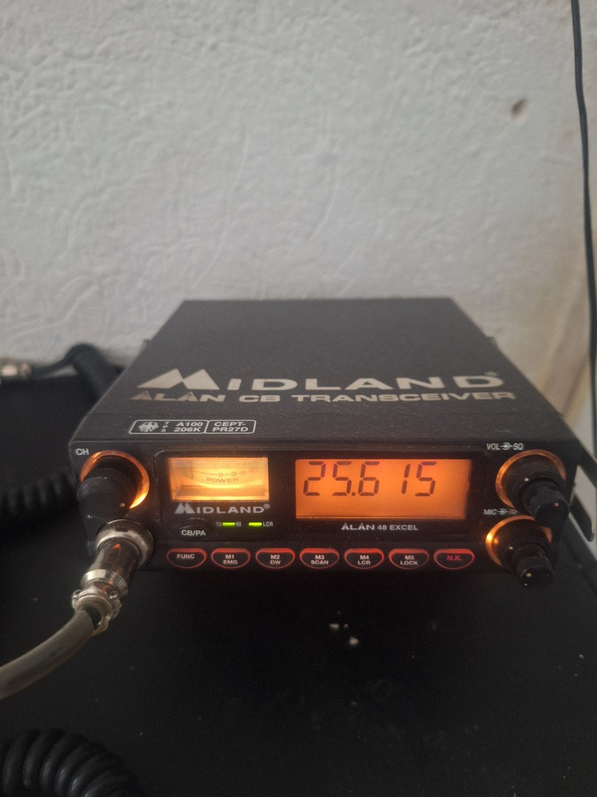 Midland Alan 48 Excel CB Transceiver met microfoon, Ophalen of Verzenden, Gebruikt