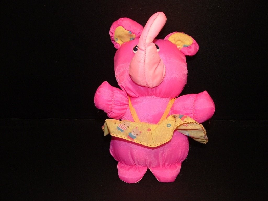 MOOIE OLIFANT PARACHUTESTOF ROZE MET LICHTROZE SLURF, Kinderen en Baby's, Speelgoed | Knuffels en Pluche, Ophalen of Verzenden