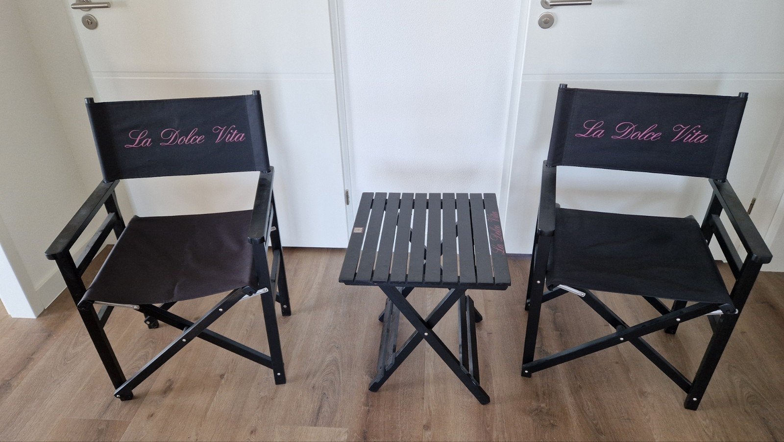 Riviera Maison Bistrosetje La Dolce Vita, Tuin en Terras, Tuinsets en Loungesets, Gebruikt, Bijzettafel, Tuinset, Hout