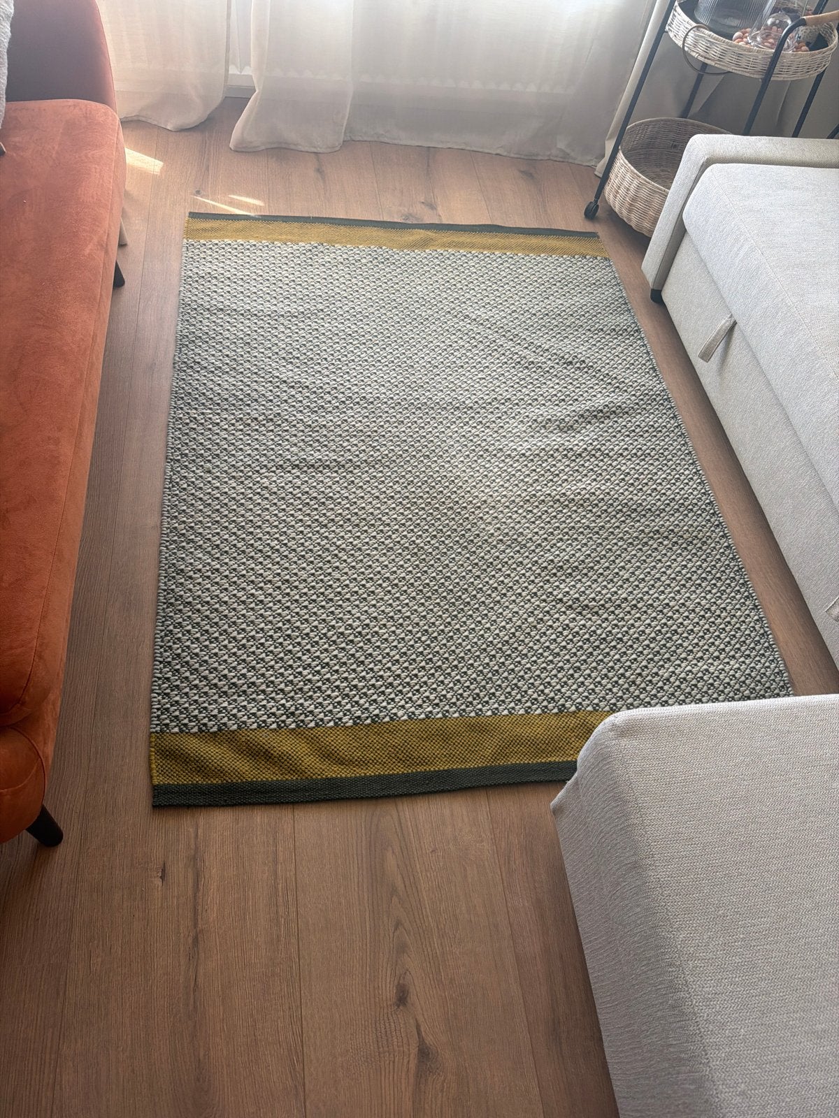 Benuta Tolga Handgeweven Vloerkleed - Crème/Geel, Ophalen, 100 tot 150 cm, Zo goed als nieuw, Crème