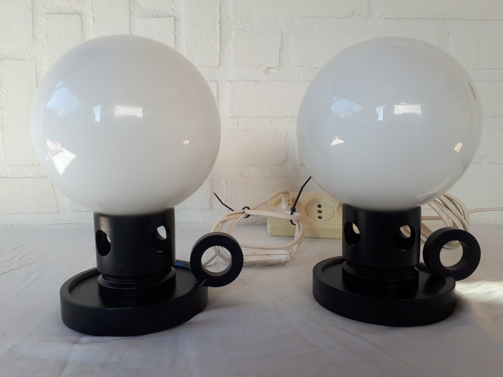 2 Vintage retro tafellampen nachtkastlampen Design jaren 60., Verzamelen, Retro, Ophalen of Verzenden, Huis en Inrichting