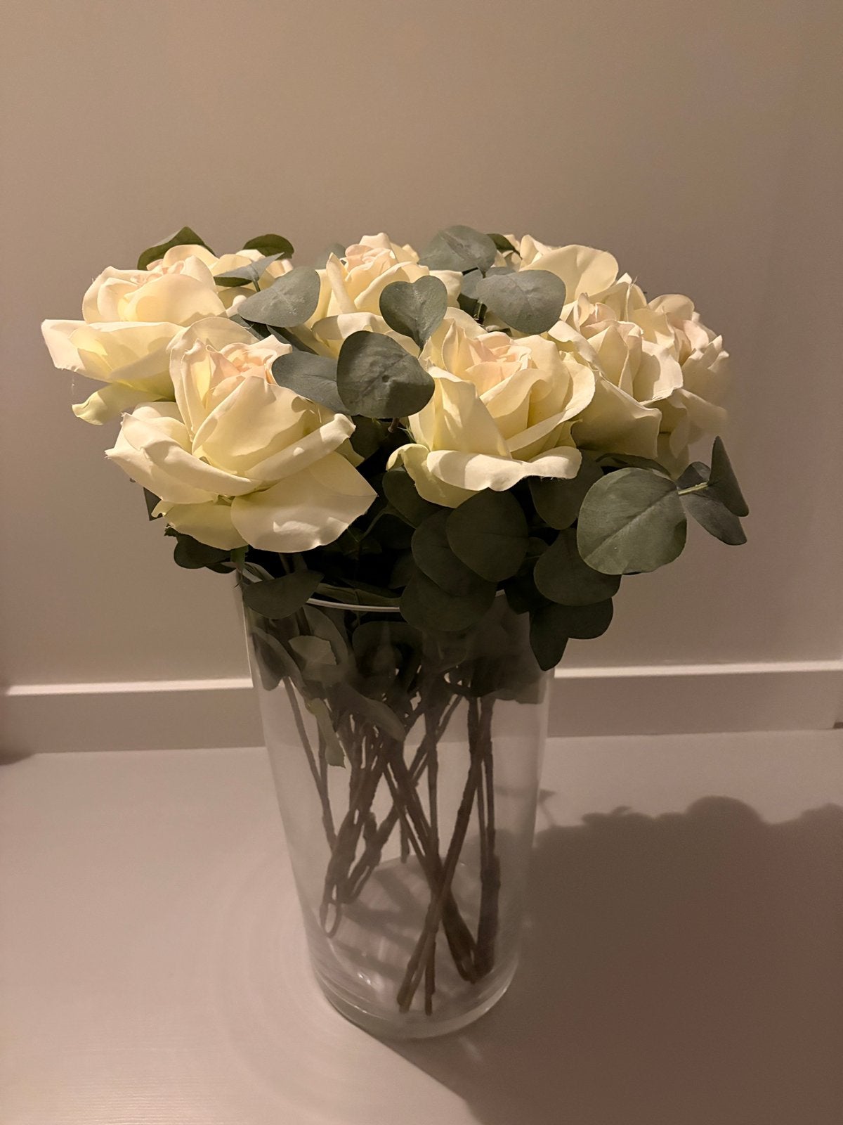 Ikea kunstbloemen rozen en eucalyptus, Ophalen, Zo goed als nieuw