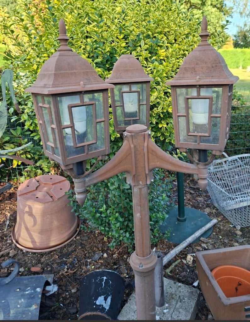TUINVERLICHTINGSPAAL en WINDWIJZER, Ophalen, Gebruikt, Staande lamp, Aluminium