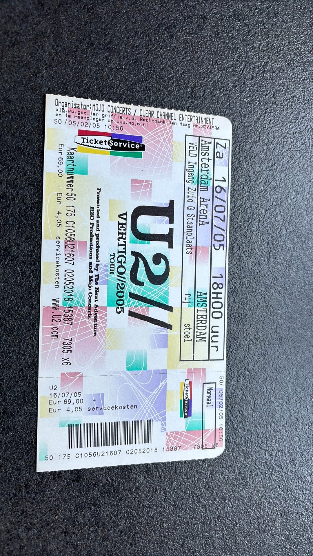U2 kaartje, Eén persoon