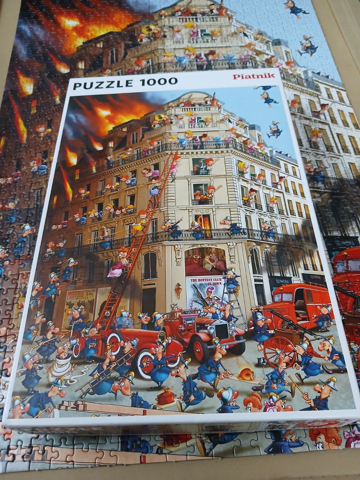 Piatnik Legpuzzel 1000 stukjes - Brandweer in actie, Ophalen of Verzenden, 500 t/m 1500 stukjes, Zo goed als nieuw, Legpuzzel