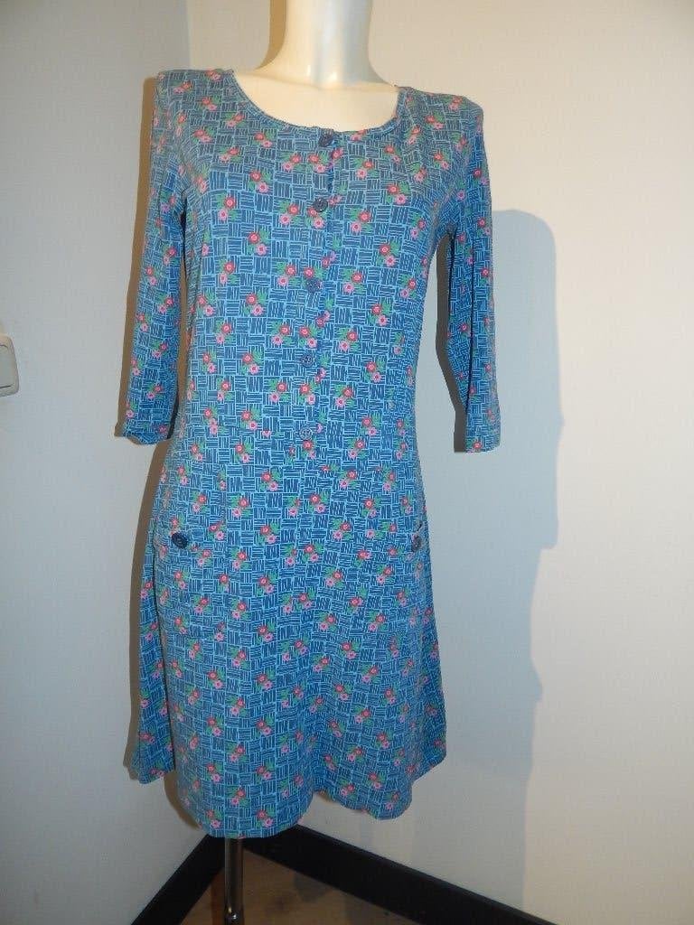 Tante Betsy vintage jurk bloemetjes print zakken mt L, Tante Betsy, Maat 42/44 (L), Knielengte, Gedragen