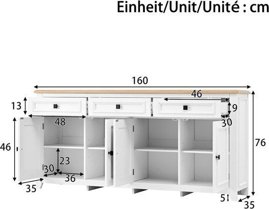 Dressoir – Opbergkast – Ladekast – Buffetkast – Commode, Corvance B.V., Verzenden, Nieuw, Corvancebol@gmail.com