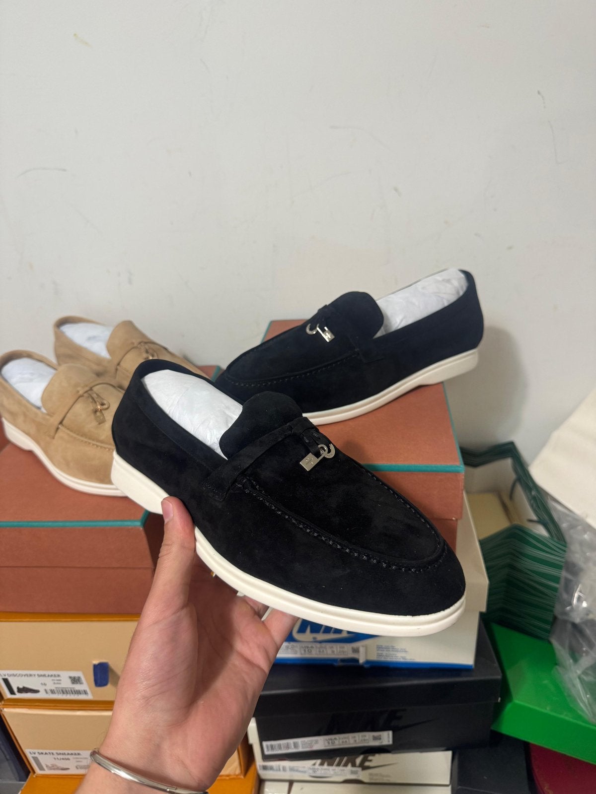 Loro Piana Summer Charms Walk loafers zwart, Ophalen of Verzenden, Nieuw