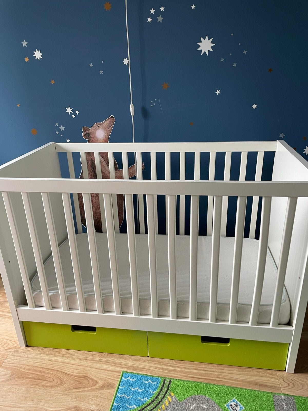 IKEA Stuva ledikant met matras (120x60), verstelbaar, Ophalen, Gebruikt, Minder dan 140 cm, Matras