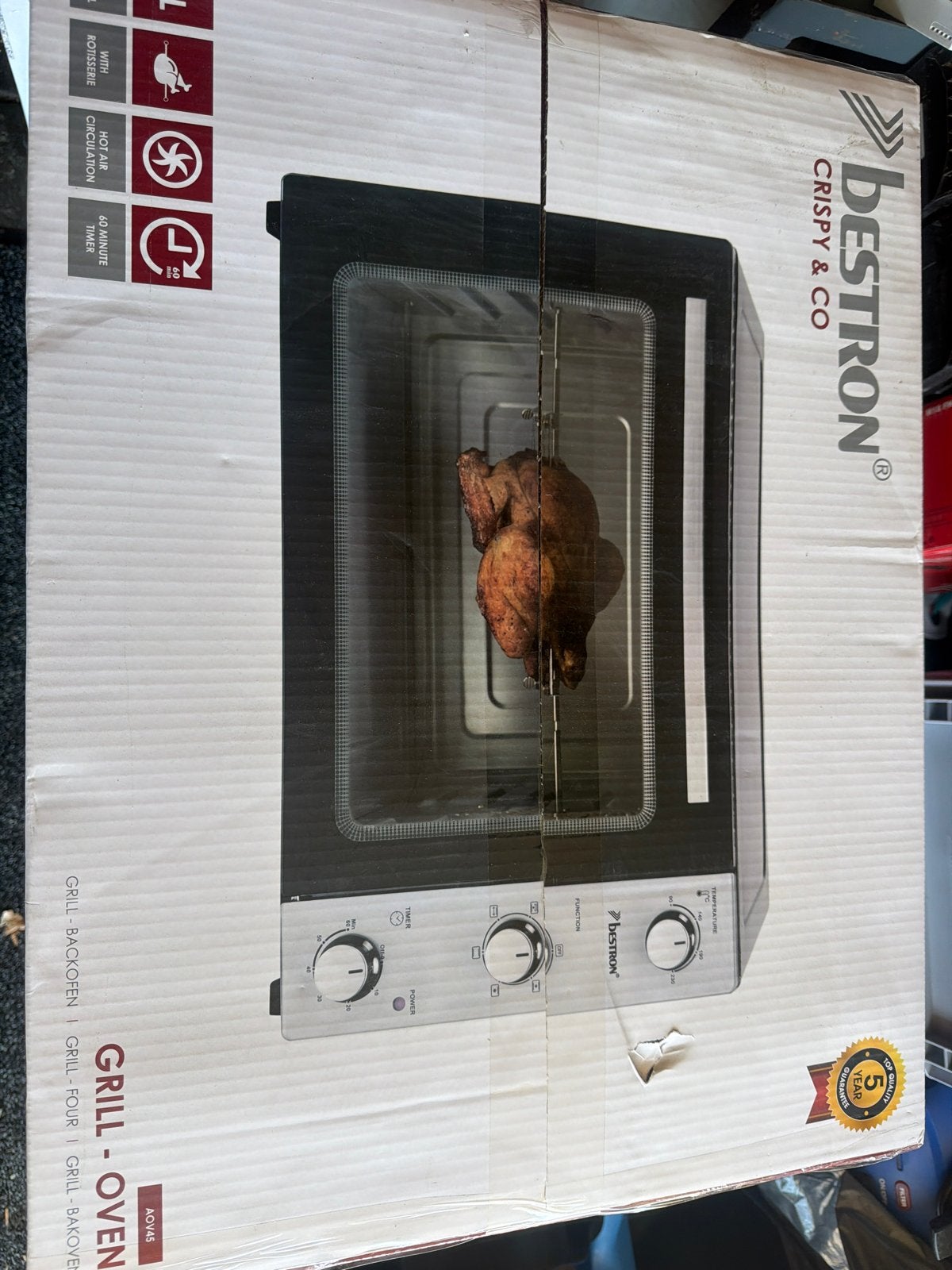 Bestron Grill-Oven AOV45 - Nieuw in doos, Witgoed en Apparatuur, Ovens, Overige merken, Hete lucht, Nieuw, Ophalen of Verzenden
