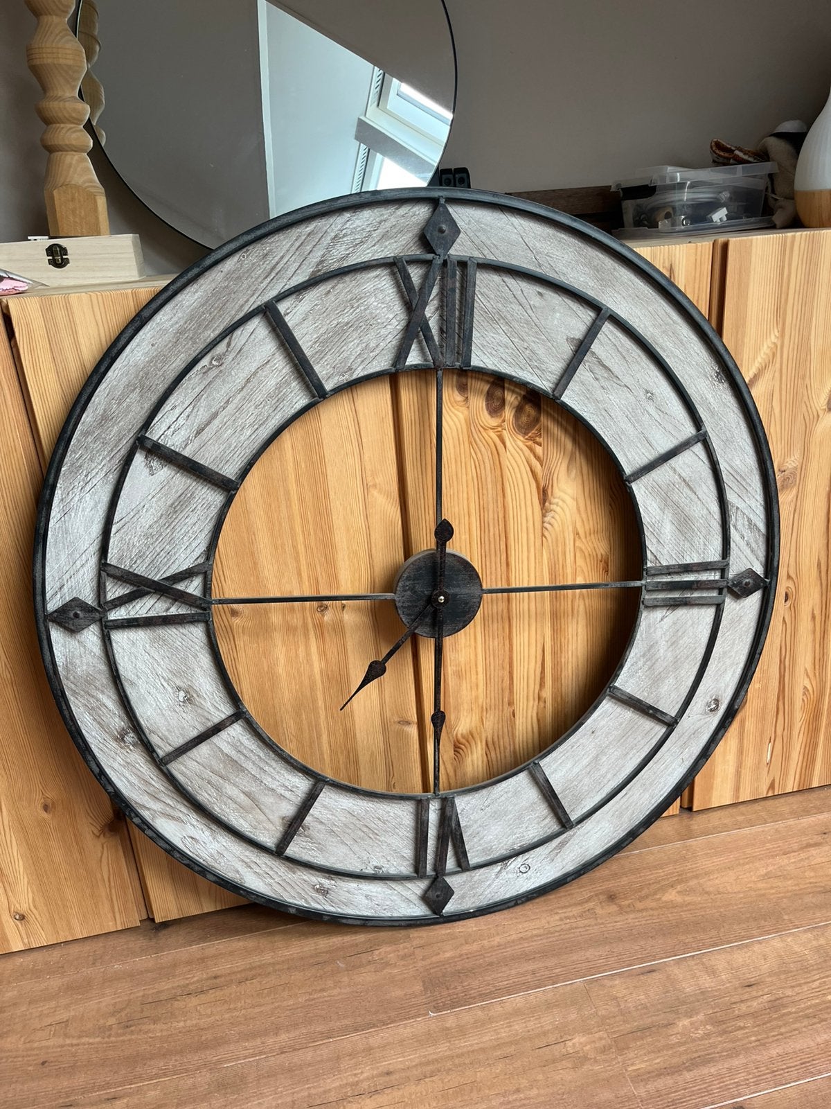 Gratis klok ø91 cm, Ophalen, Zo goed als nieuw, Wandklok