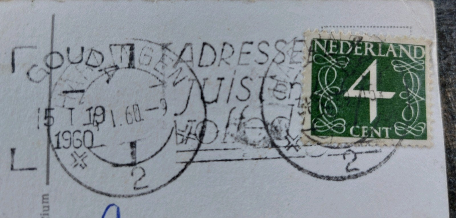 Oude Belgische ansichtkaart met Nederlandse postzegel, Ophalen of Verzenden