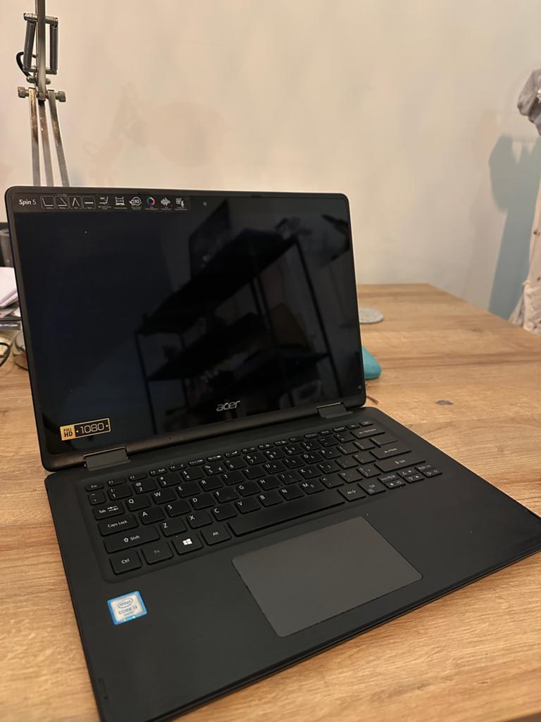 Laptop Acer Spin 5 SP513-51 - 13 inch Full HD Touchscreen, Computers en Software, Ophalen, Gebruikt, 2 tot 3 Ghz, Qwerty