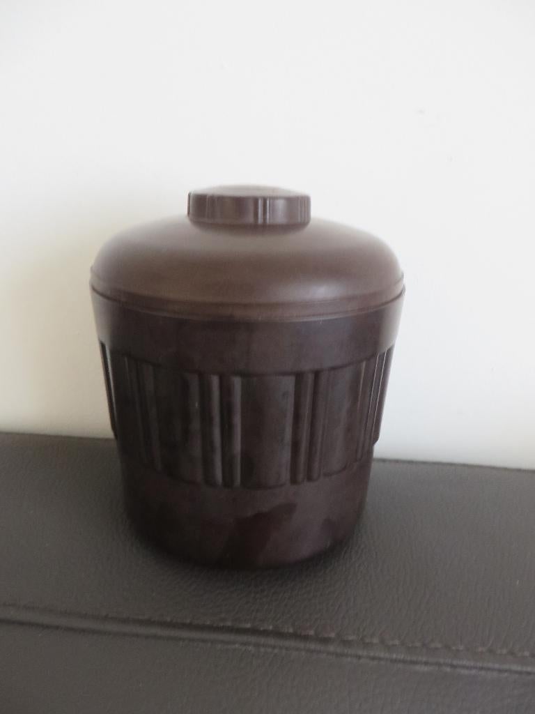 Art deco bruin bakeliet, oude kunststof tabaks pot, Antiek en Kunst, Ophalen of Verzenden