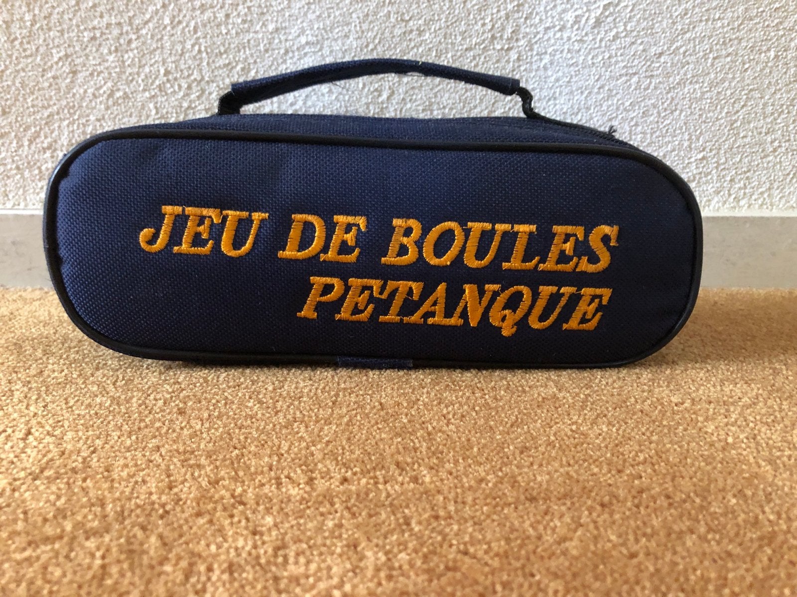 Petanque set met 3 ballen, meetlint en spelregels, Sport en Fitness, Ophalen, Gebruikt