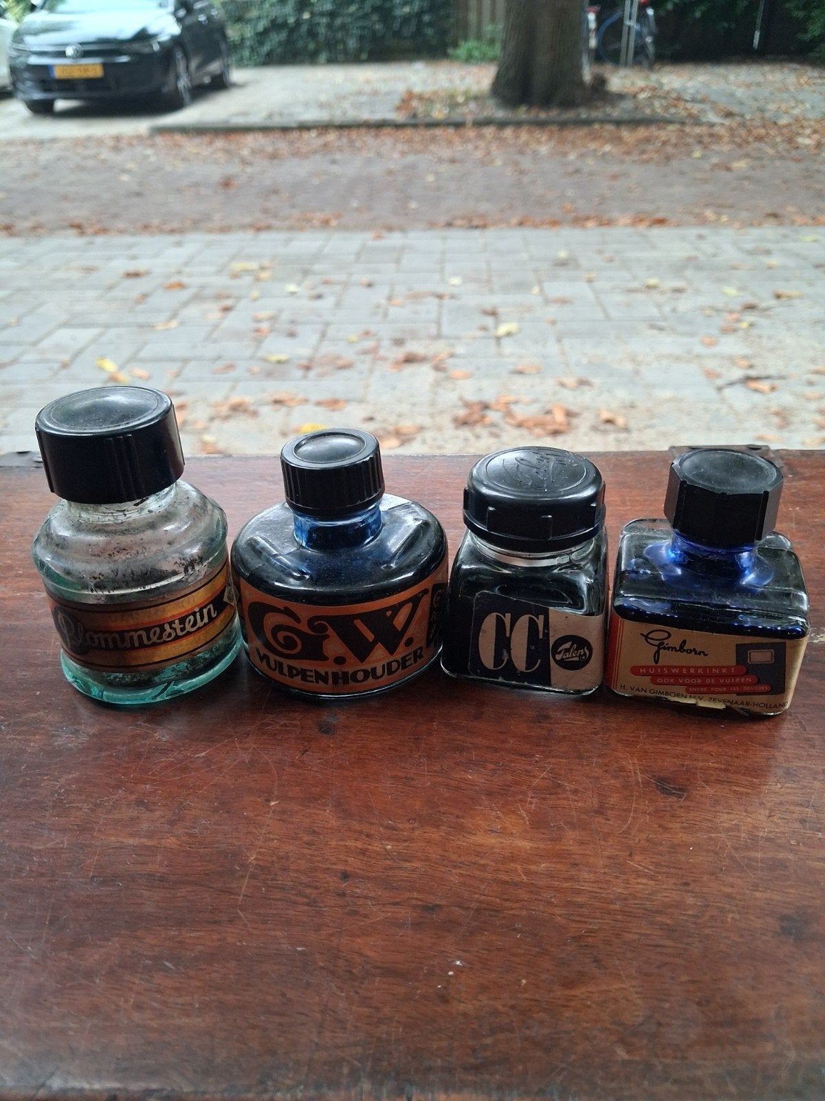 Vintage inktpotjes - Talens, Gimborn, G.W., Blommestein, Ophalen of Verzenden, Gebruikt