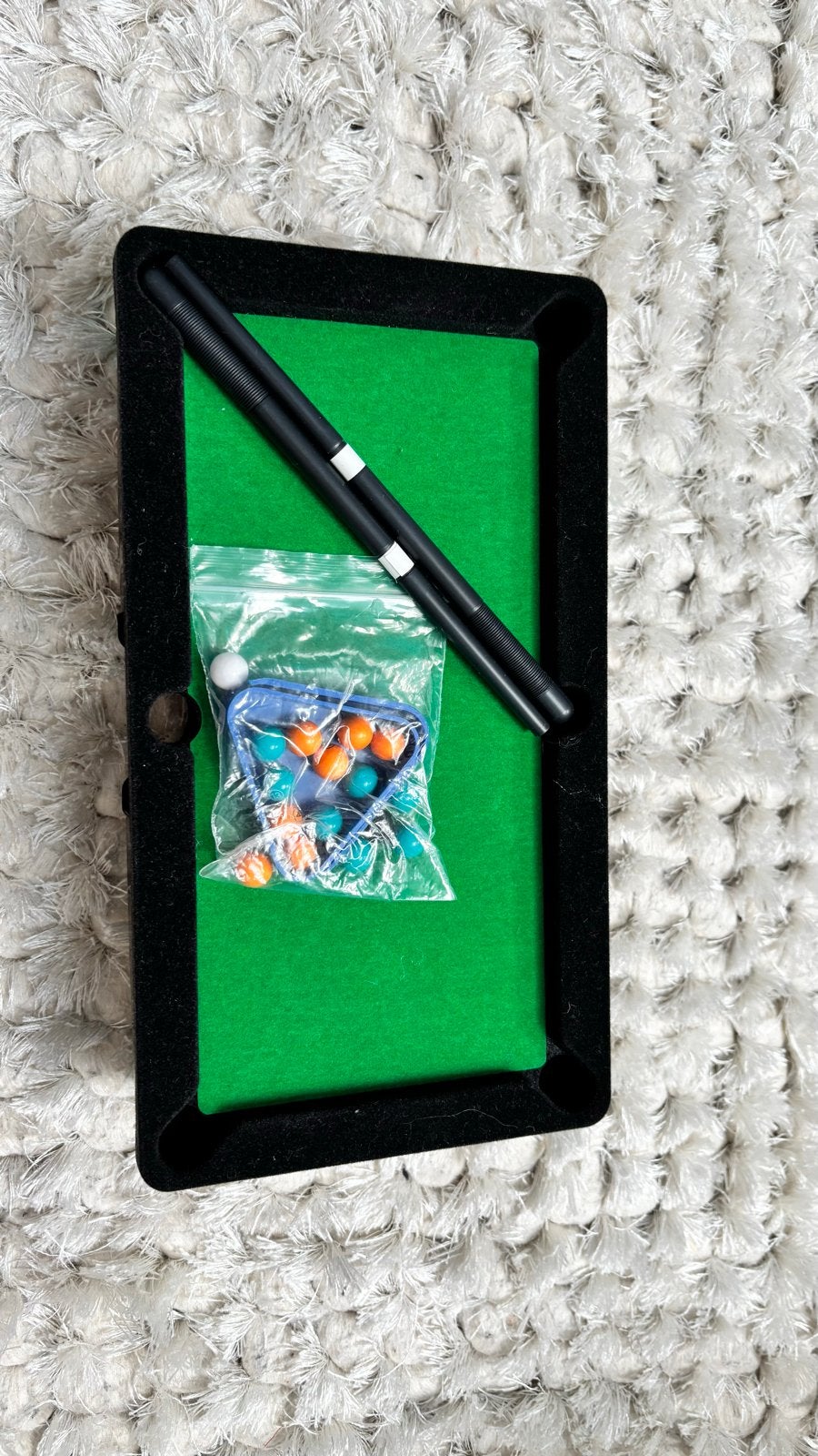 Mini Pooltafel Spel - Draagbaar en Compleet, Ophalen of Verzenden, Zo goed als nieuw