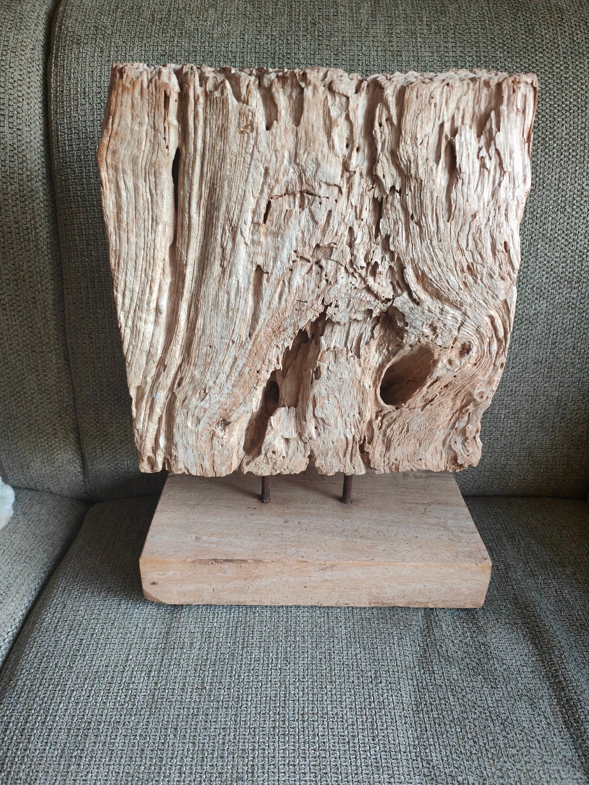 Houtblok decoratie / woondecoratie, Hout, Gebruikt, Ophalen of Verzenden, Landelijk