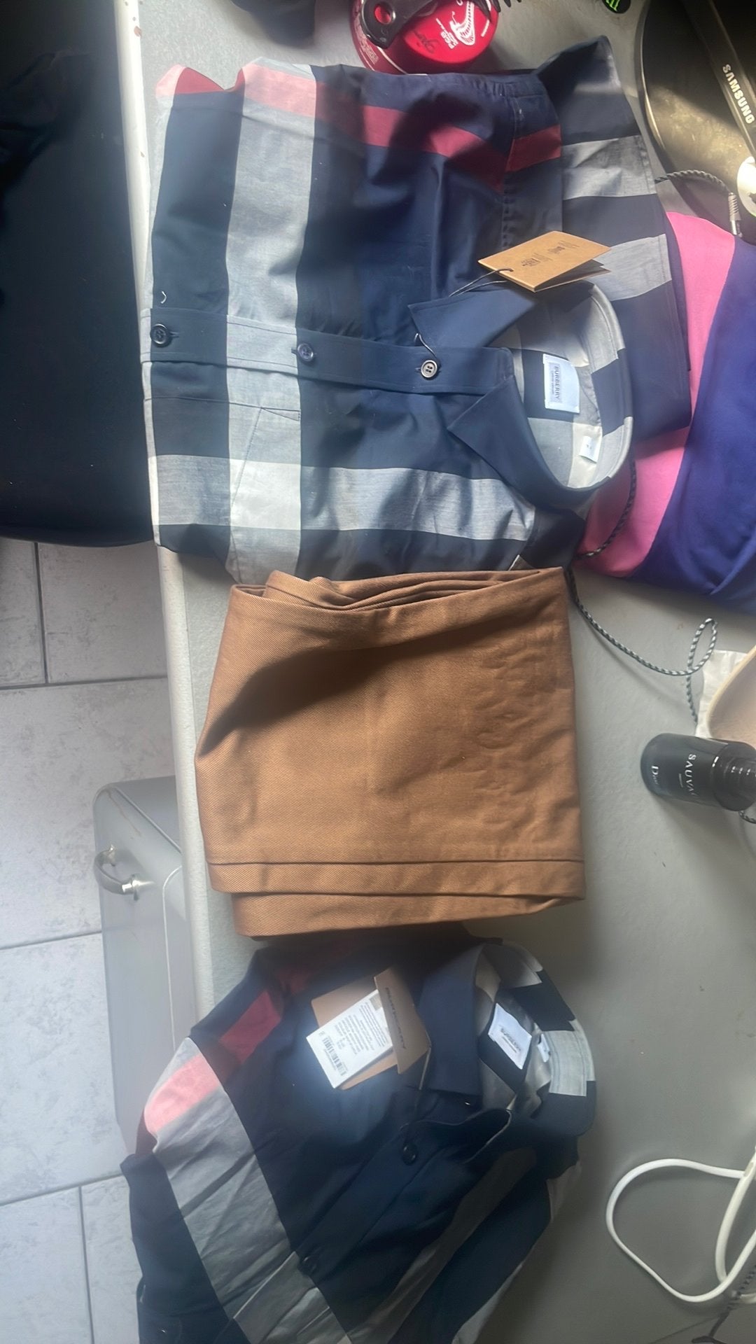 Burberry overhemd/Broek, Ophalen, Nieuw, Maat 48/50 (M)