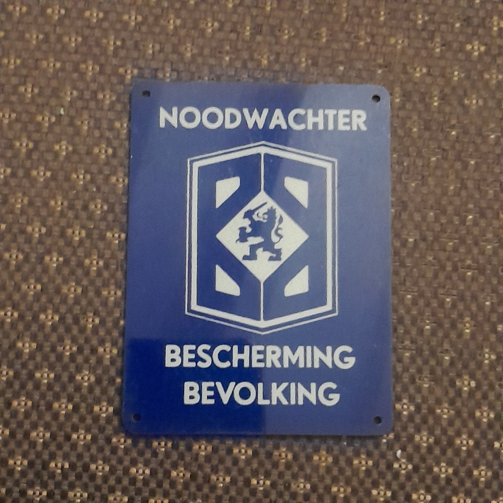 Deurplaatje Bescherming Bevolking Luchtbeschermingsdienst, Ophalen of Verzenden, Nederland