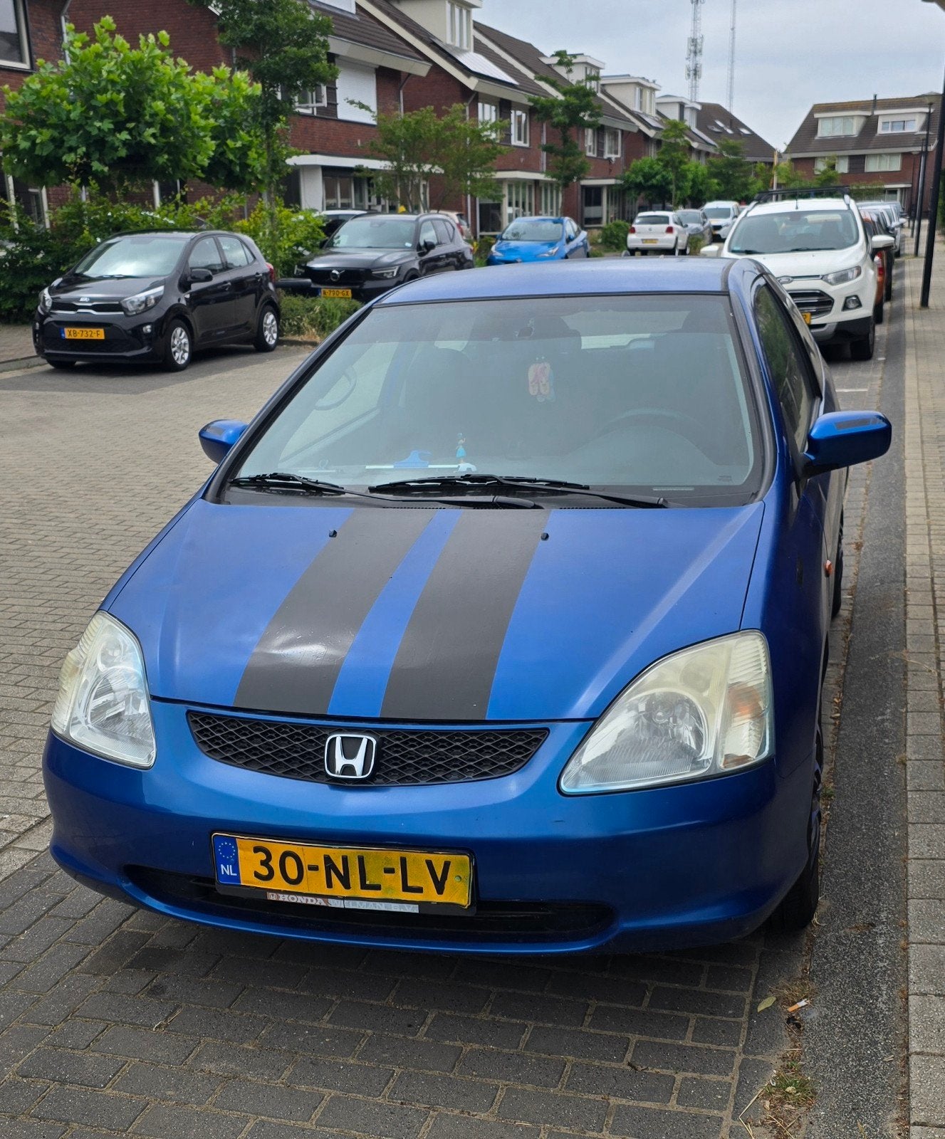 Honda Civic 1.4 I LS 3DR AUT 2003 Blauw, Auto's, Honda, 4 cilinders, 1396 cc, Blauw, 49 €/maand