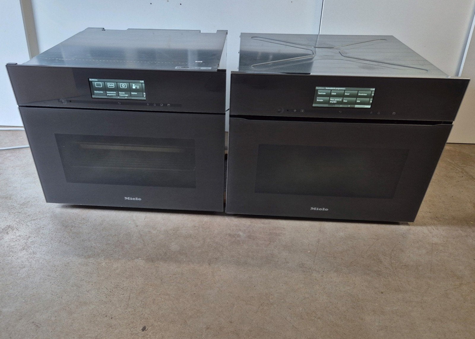 MIELE set: combi oven/magnetron + combi stoom oven GREEPLOOS, Witgoed en Apparatuur, Ophalen, Combimagnetron, Zo goed als nieuw