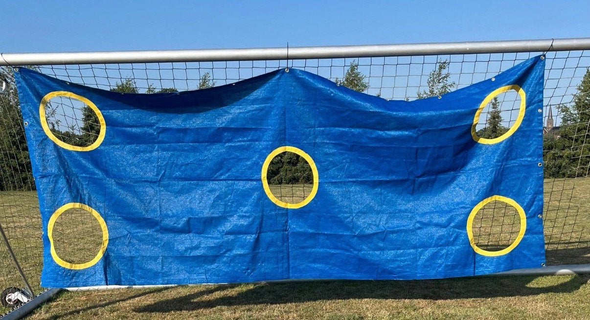 Voetbaldoek met schietgaten - Trainingsdoek, Ophalen, Nieuw