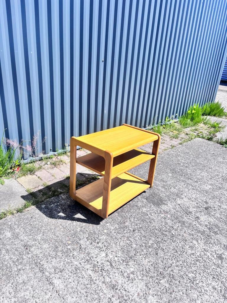 Vintage bijzettafel audiomeubel kastje trolley, Ophalen, Huis en Inrichting
