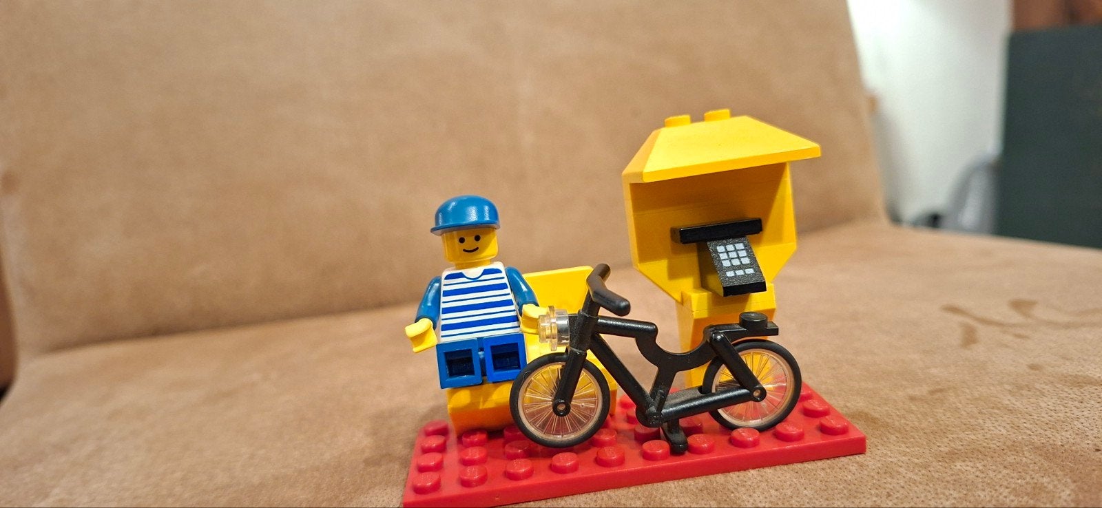 Lego Legoland 6613 Postbode met fiets en telefooncel, Lego, Ophalen of Verzenden, Zo goed als nieuw, Complete set
