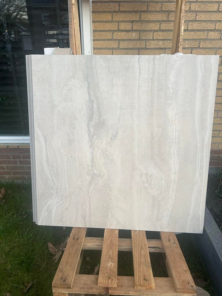 Coem Travertin Veincut Beige look tegels 120x120 (23m2), Ophalen, 60 cm of meer, Nieuw, 10 m² of meer