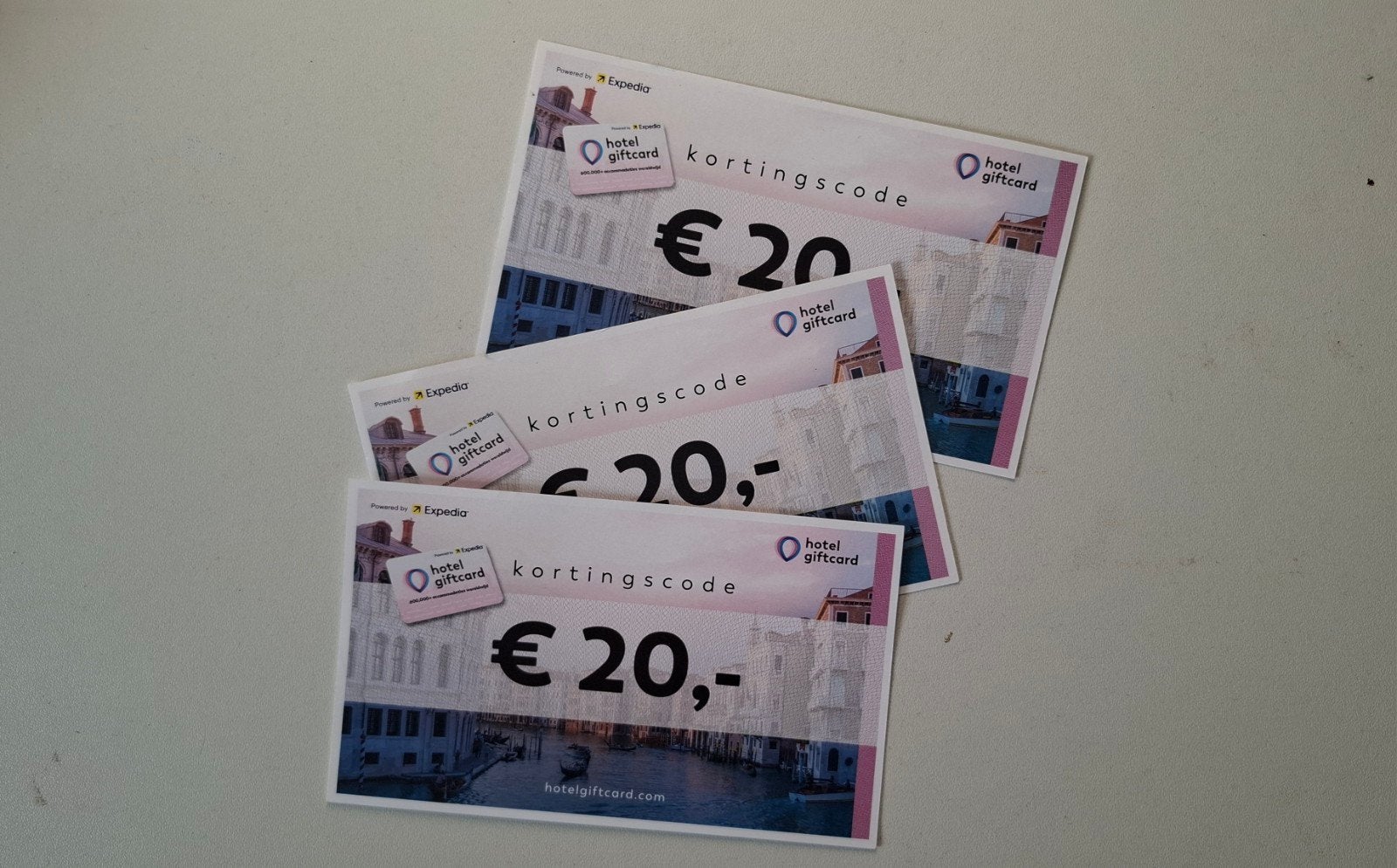 Hotel giftcard, 1, 2 of 3 stuks, Twee personen, 1 overnachting