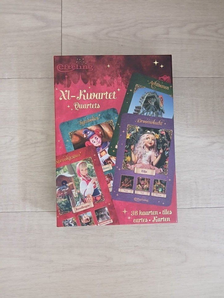 Efteling XL Kwartet - 36 kaarten, Vijf spelers of meer, Ophalen of Verzenden, Zo goed als nieuw, Efteling