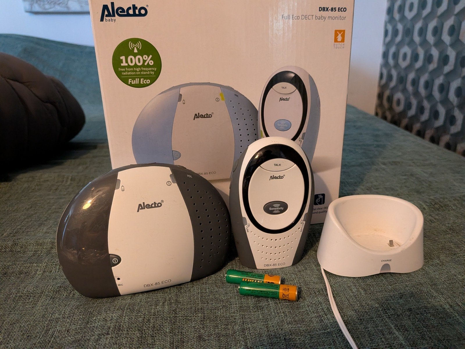Alecto DBX 85 eco babyfoon - Compleet en in goede staat, Ophalen of Verzenden, Gebruikt, 100 tot 250 meter, Digitaal