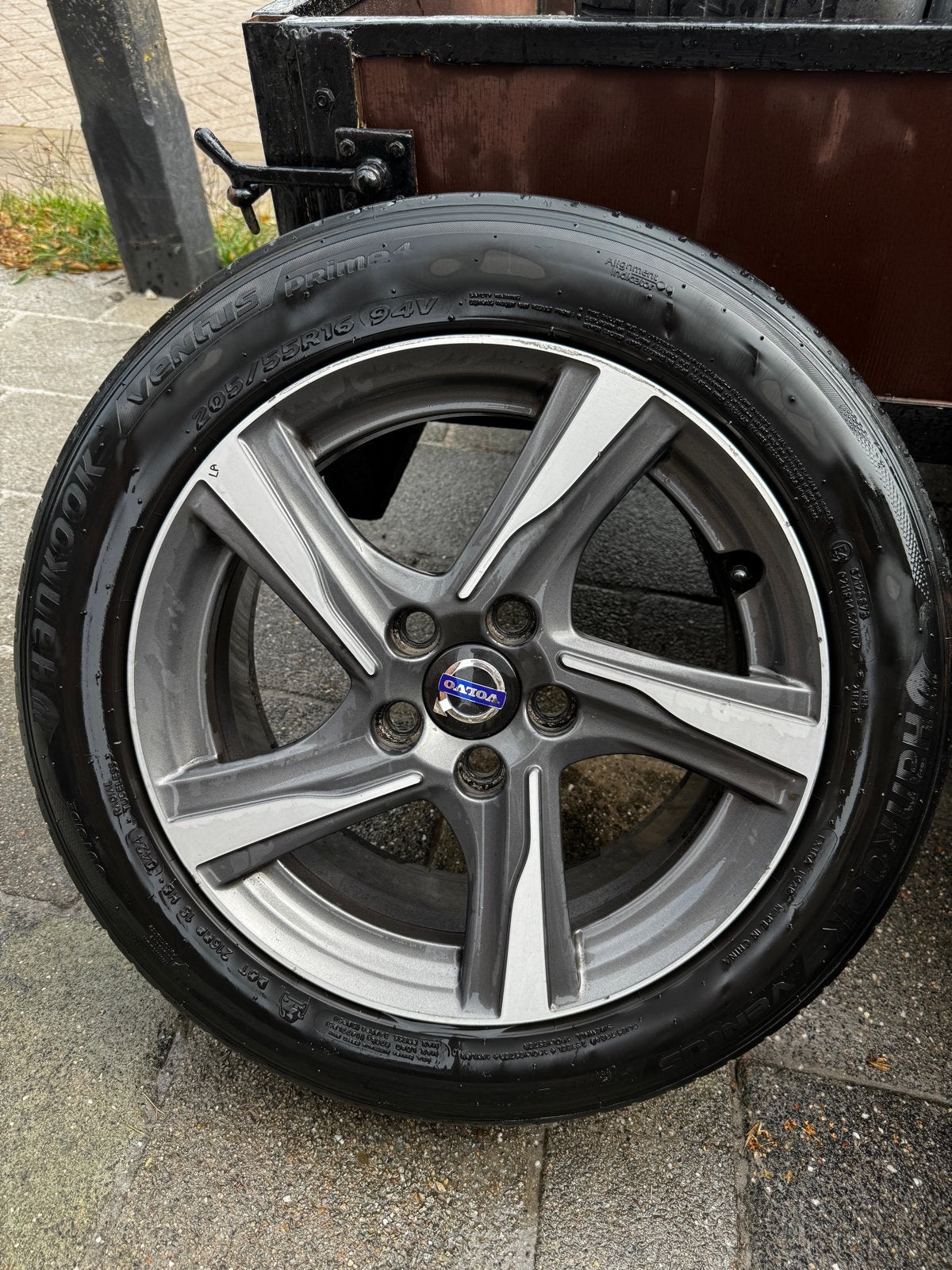 Set Volvo V40 R-Design Ixion velgen 16 inch ET50, Ophalen, Gebruikt, Velg(en), 16 inch