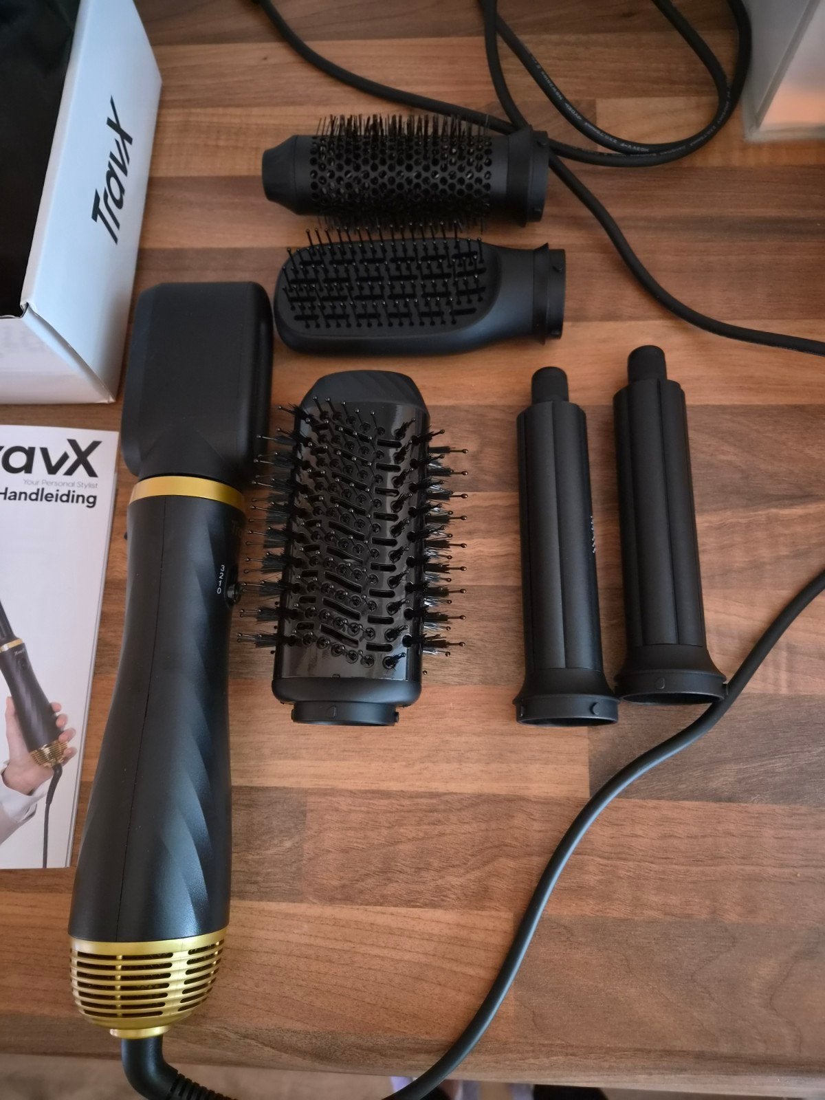 Travx complete föhn set, Ophalen of Verzenden, Zo goed als nieuw, Föhn of Haardroger