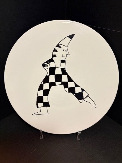 Keramiek taart/gebak plateau + bord. (helaas maar 1 bord)., Antiek en Kunst, Ophalen of Verzenden, Steen/keramiek, Gemerkt
