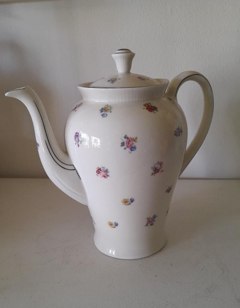 Mosa theepot / koffiepot met bloemenmotief, Ophalen of Verzenden