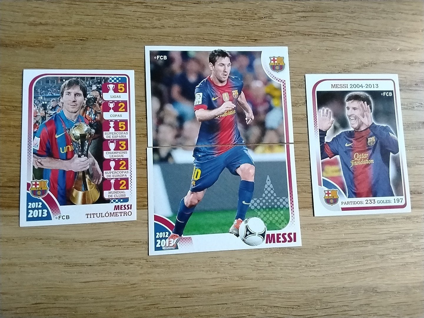 4 FC Barcelona Panini Stickers  2012-2013 Lionel Messi, Verzamelen, Ophalen of Verzenden, Zo goed als nieuw, Buitenlandse clubs