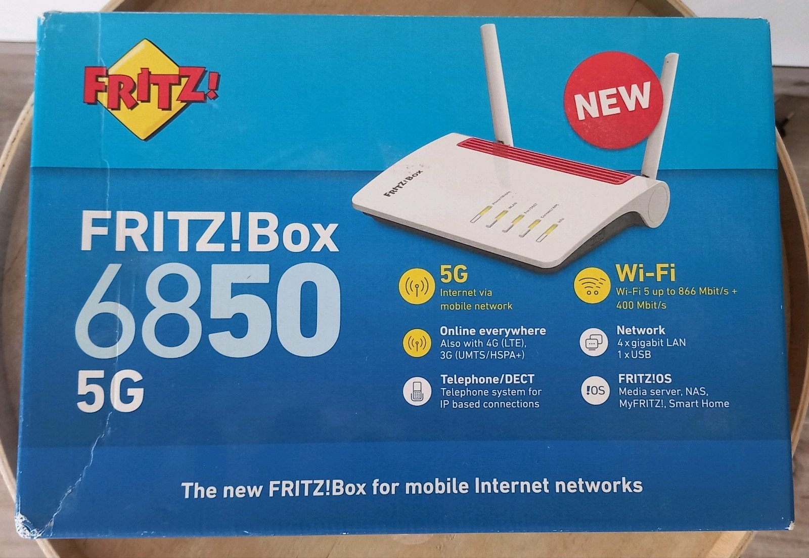FRITZ!Box 6850 5G Router - zo goed als nieuw., Computers en Software, Routers en Modems, Ophalen of Verzenden, Zo goed als nieuw